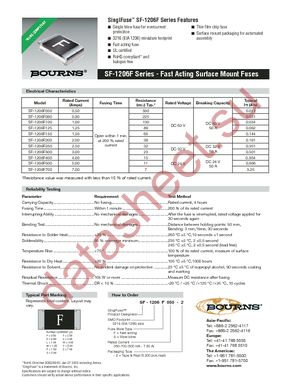 SF-1206F125-2 datasheet  